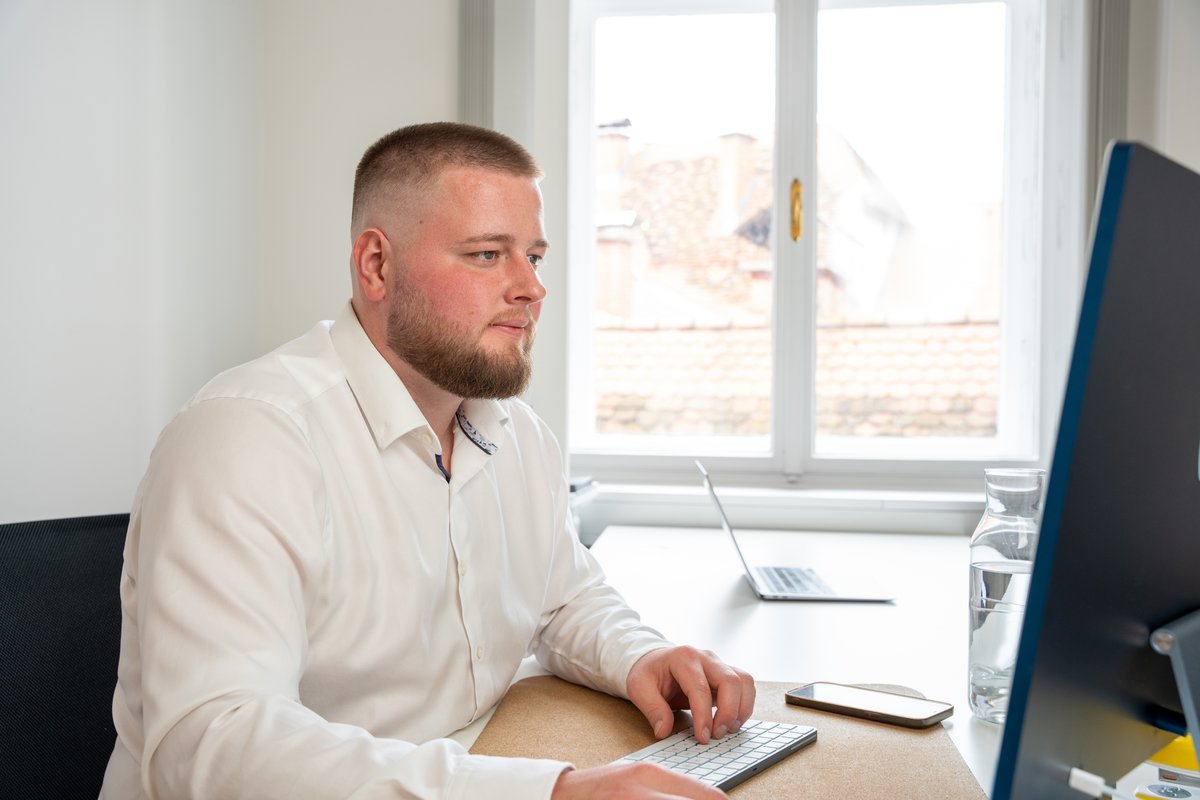 Clemens Streicher bei der Arbeit