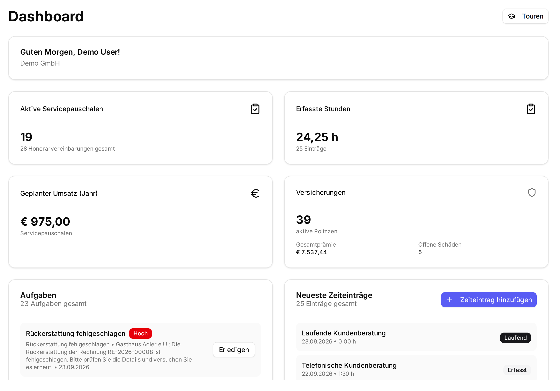 feeflow Dashboard